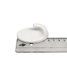 Гачок пластиковий самоклеючий на липучці 6х4.2 см, фото 5