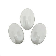 Гачок пластиковий самоклеючий на липучці 6х4.2 см, фото 3