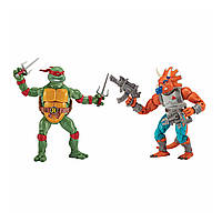 Набор фигурок - Рафаэль против Трицератона Ninja Turtles Raphael and Triceraton 15 см 81278