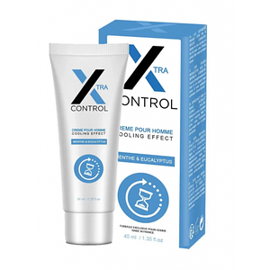 Крем для затримки еякуляції пролонгатор X-control cool cream for man 40 мл для чоловіків охолоджуючий