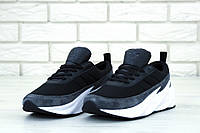 Мужские Адидас Шаркс кроссовки черные с белым и серым. Кроссы для парней черно-белые Adidas Shark