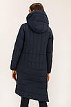 Довга жіноча куртка демісезонна Finn Flare A19-12014-101 темно-синя M, фото 4