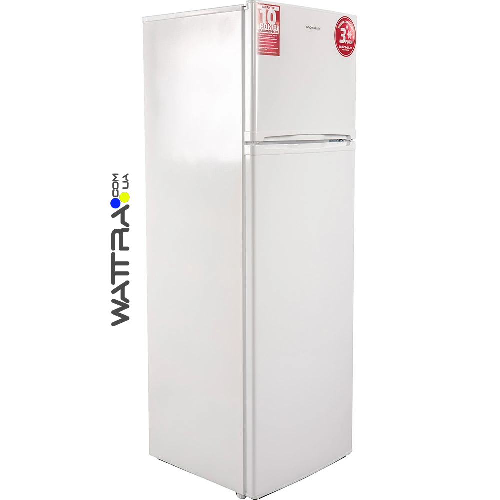 Холодильник (252 л) Grunhelm TRH-S166M55-W двокамерний, верхня морозильна камера