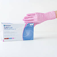 Нитриловые перчатки ТМ "Medicom" SafeTouch Extend Pink, размер XS, РОЗОВЫЙ, 3.5 г., 100 шт.