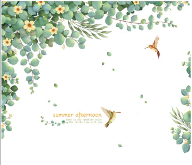 Наклейка на стіну Квітучі дерева (лист 60 х 90 см) Б473