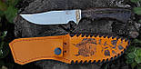 Ніж нескладний Юнкер 95Х18, венге, мельхіор, піхви шкіра, ручна робота, фото 3