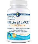 Омега 3 і Екстракт Куркуми Nordic Omega Memory with Curcumin 60 капс гел, фото 3