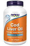 Риб'ячий жир з печінки тріски Now Cod Liver Oil 180 гельових капсул, фото 2