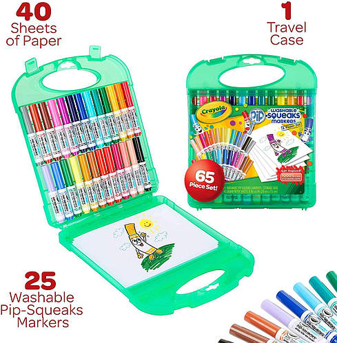 Купить Смывающиеся фломастеры Crayola Washable Markers в кейсе, набор ...
