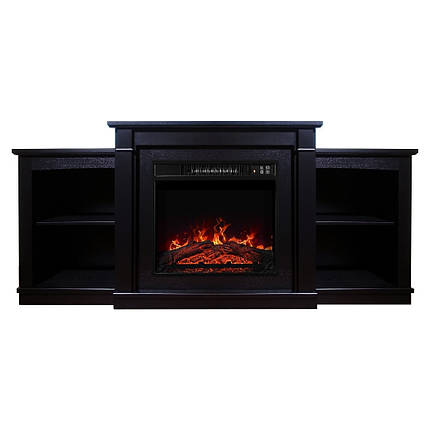 Підлоговий декоративний електрокамін з обігрівом, камінокомплект для квартири ArtiFlame Fashion AF18 венге, фото 1