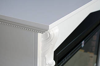 Підлоговий електрокамін обігрівач з пультом, камінокомплект з порталом ArtiFlame PRAGA AF33 білий, фото 4