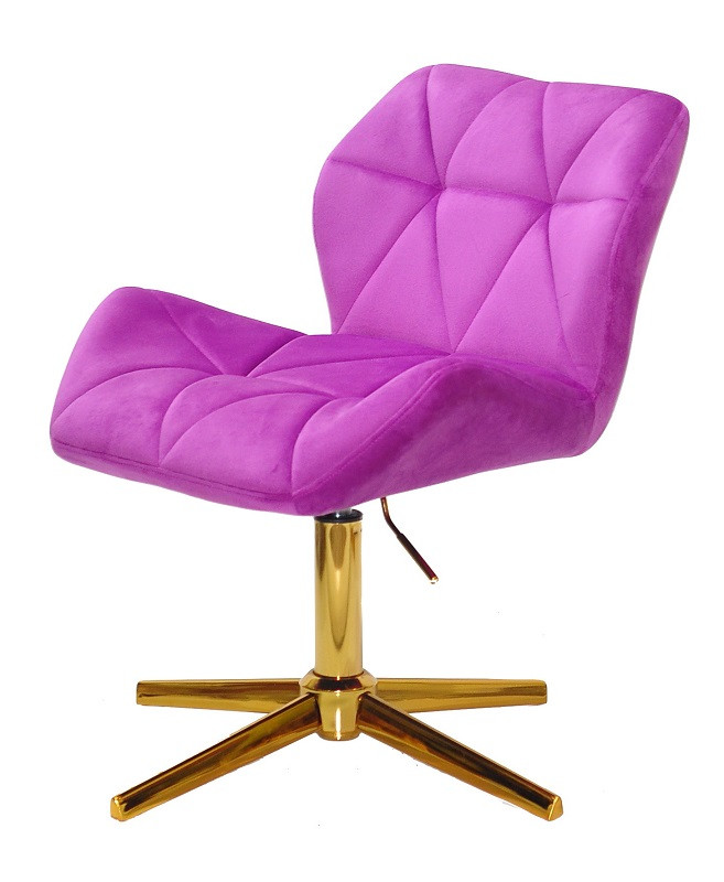 Поворотний стілець Paris GD — Modern Base бузковий оксамит B-1022, на хрестовині з регулюванням висоти без коліс, фото 1