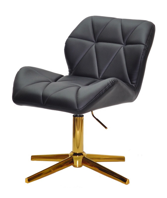 Поворотний стілець Paris GD — Modern Base чорний шкірозамінник, на хрестовині з регулюванням висоти без коліс, фото 1