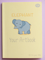 Блокнот TM Profiplan "Artbook elephant", A5 48 листа желтый