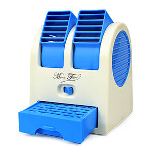 Міні кондиціонер Air Conditioning Cooler Usb Mini Electric Fan синій 183287, фото 2