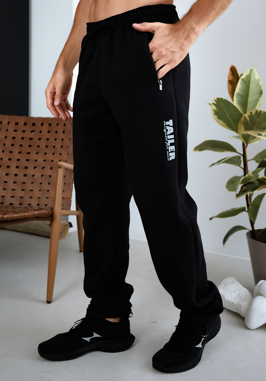 Мужские утепленные трикотажные штаны Tailer, из тринитки повышенной плотности (Длина 114 см.) - фото 1 - id-p1476889171