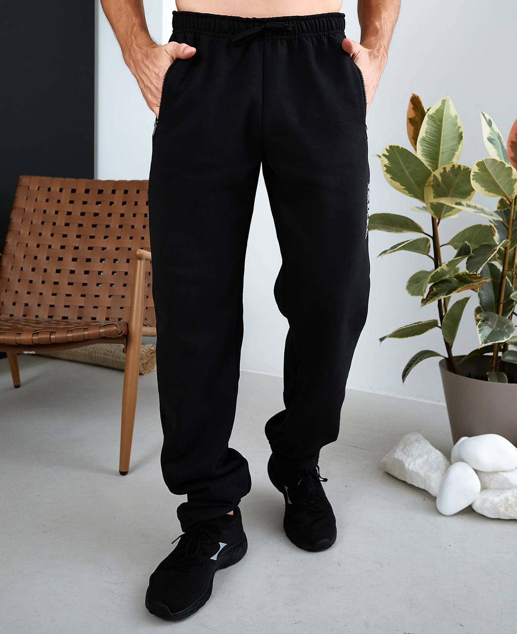 Мужские утепленные трикотажные штаны Tailer, из тринитки повышенной плотности (Длина 114 см.) - фото 2 - id-p1476889171