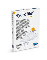Пов’язка плівкова прозора з абсорбуючою подушечкою Hydrofilm Plus 5х7,2см 1шт