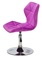 Стілець Greg CH-Base бузок В-1022 оксамит на хромованій опорі-бліні, поворотний із регулюванням висоти, фото 2