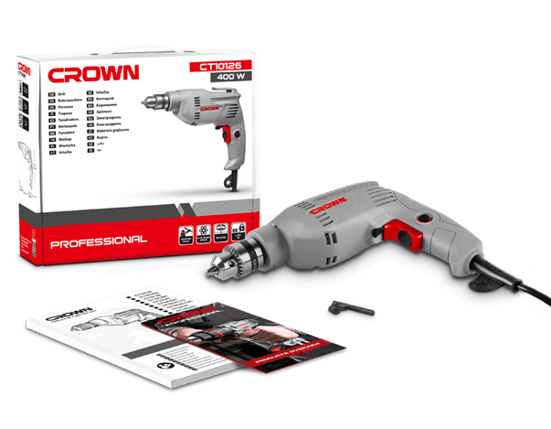 Безударна Дрель Crown CT10126, фото 1