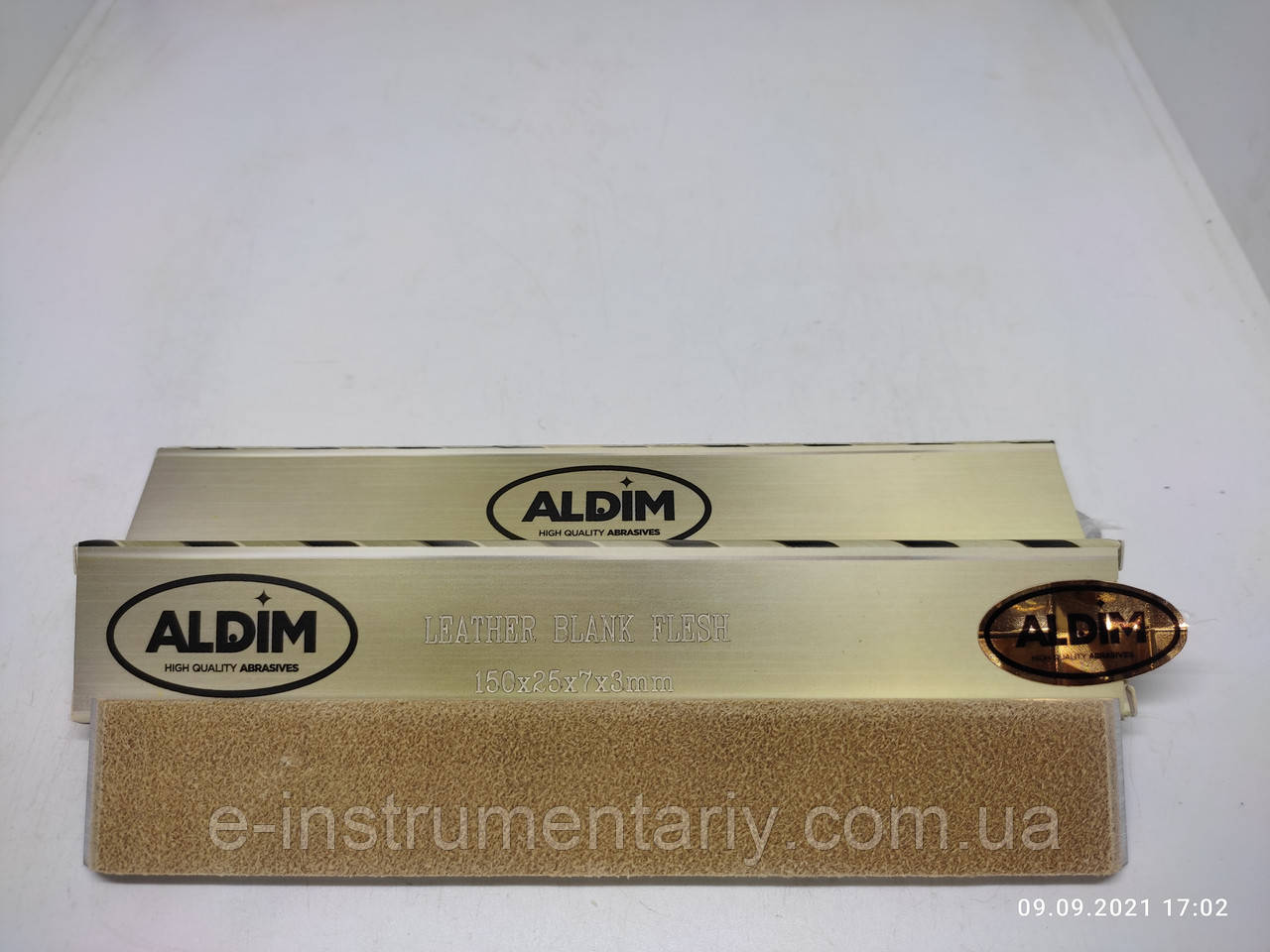 Шкіра шорстка ALDIM для доведення на бланку 160х25х6 мм