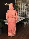 Махровий жіночий халат з капюшоном Рожевий турецького виробництва, бренд KAYRA розмір 46-50, фото 6
