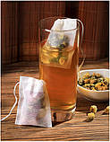 1000 шт. 5,5x7 см фільтри пакети для чаю та трав із мотузкою затяжкою екологічно чистий продукт, фото 5