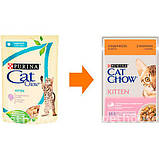 Cat Chow Пурина Кет Чао Kitten Консерви для кошенят з індичкою і цукіні в желе 85 г, фото 3