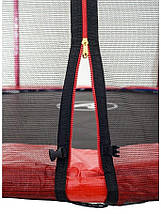 Батут Atleto 312 см з подвійними ногами з сіткою червоний (21000505), фото 3