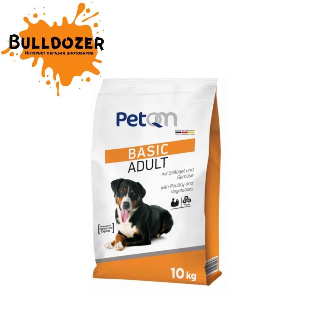 Ухий корм PetQM Dog Basic Adult with Poultry & Vegetables для собак, з птицею і овочами, 10 кг
