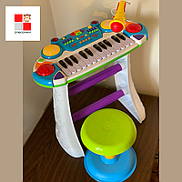 Дитяче піаніно Синтезатор JT 7235 Юний Віртуоз ОБЗОР на підставці, стілець, мікрофон