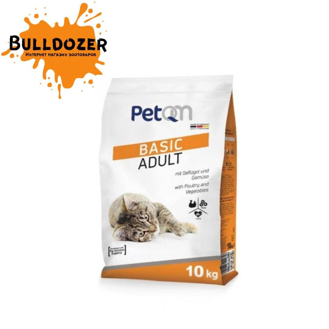 Сухий корм PetQM Cat Basic Adult with Poultry & Vegetables для котов, с птицей и овощами, 10 кг