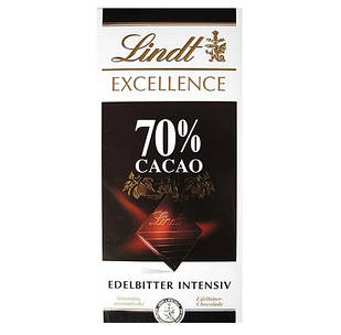 Шоколад Чорний Гіркий Ліндт Экселенс 70 % Lindt Excellence Edelbitter Intensiv 100 г Швейцарія