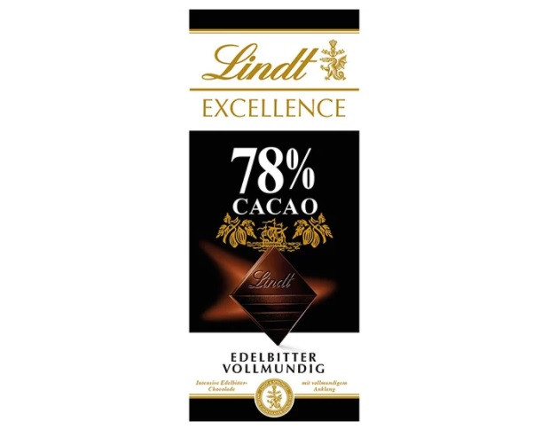 Шоколад Чорний Гіркий Ліндт Екселенс 78% Lindt Excellence Edelbitter Vollmundig 100 г Швейцарія (5 шт./1 уп)