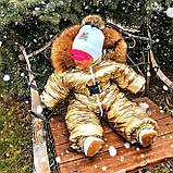 Комбінезон зимовий на дівчинку з натуральним хутром, фото 3