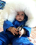 Комбінезон зимовий на хлопчика з натуральним хутром, фото 7