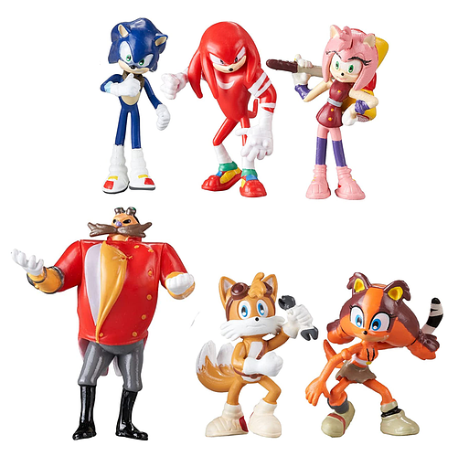 Набор фигурок Ёжик Супер Соник 6в1, 7 см - Sonic the Hedgehog (ID ...