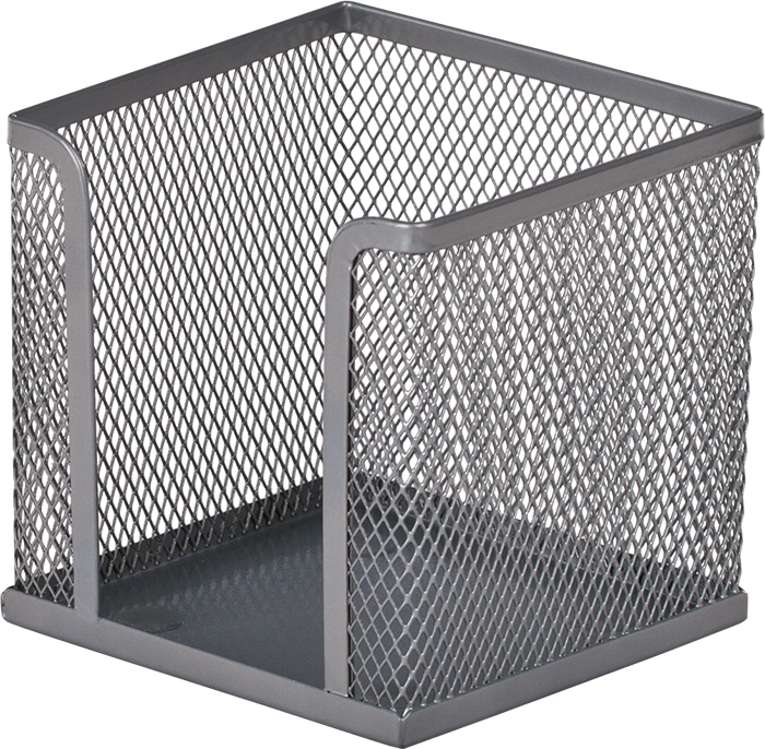 Бокс для паперу 10*10*10 см Buromax металевий, срібний