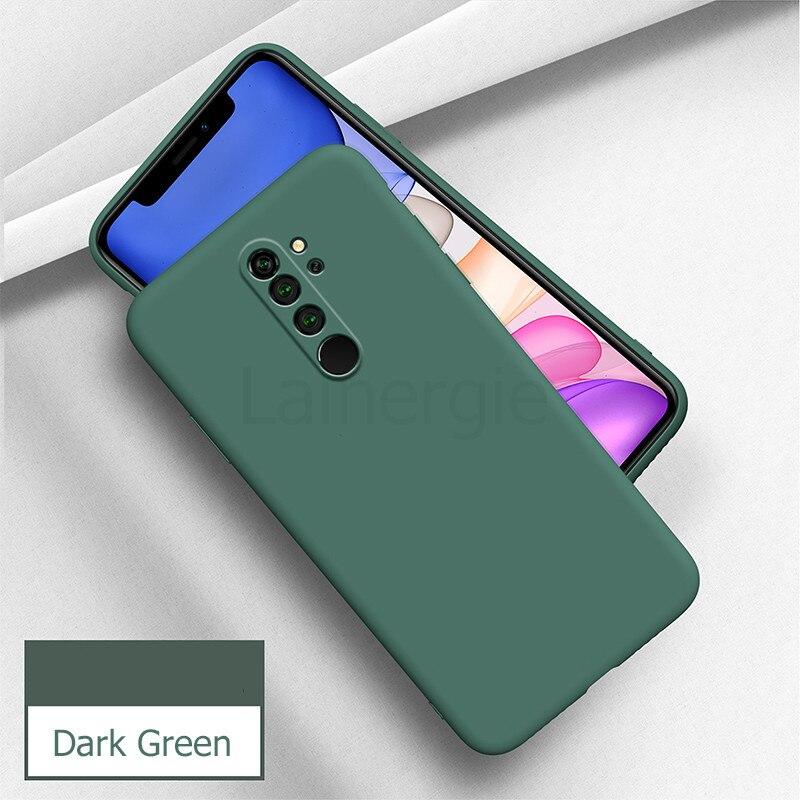 Силіконовий чохол із мікрофіброю для Xiaomi Redmi Note 8 Pro зелений тонкий матовий бампер