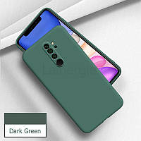Силіконовий чохол із мікрофіброю для Xiaomi Redmi Note 8 Pro зелений тонкий матовий бампер