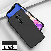 Силіконовий чохол із мікрофіброю для Xiaomi Redmi Note 8 Pro чорний матовий тонкий