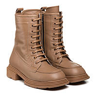 Ботинки женские кожаные на шнуровке коричневые Guero 37 40 36