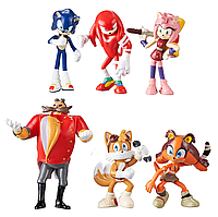 Набір фігурок Їжачок Супер Сонік 5в1, 7 см — Sonic the Hedgehog
