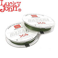 Шнур плетёный Lucky John Basara Light Green Х4 PE 125м