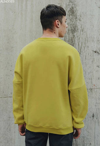 Свитшот мужской Staff lime logo oversize fleece лимонный ALN0089, фото 2