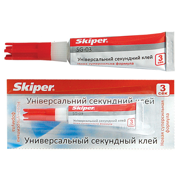 Суперклей універсальний, 3 г*12 шт., Skiper, SG-03 (SK-7003)