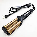 Праска з регулятором температури GBR / Плойка хвиля для волосся / Плойка для локонів, фото 4