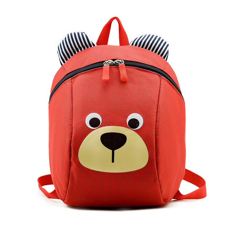 Рюкзак дитячий 2-6 років дошкільний Ведмедик з повідцем Червоний ( код: IBD001R )