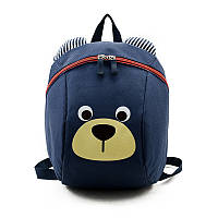 Рюкзак дитячий 2-6 років дошкільний Ведмедик з повідцем Синій ( код: IBD001Z )