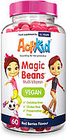 Мультивітаміни для дітей від 4 років ActiKid Magic Beans Multi-Vitamin Red Berries, 60 шт